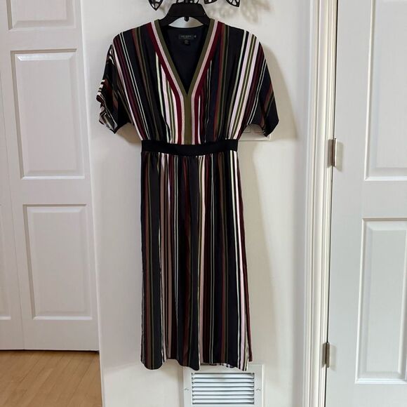 Ted Baker Safiiya Short Sleeve Striped Midi Dress Multi Color 6 - Picture 5 of 14